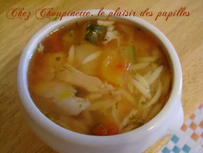 Soupe au poulet et légumes méditéranéens, photo 1