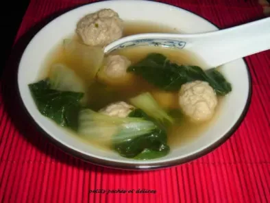 Soupe aux boulettes de porc et mini bok choy - photo 2