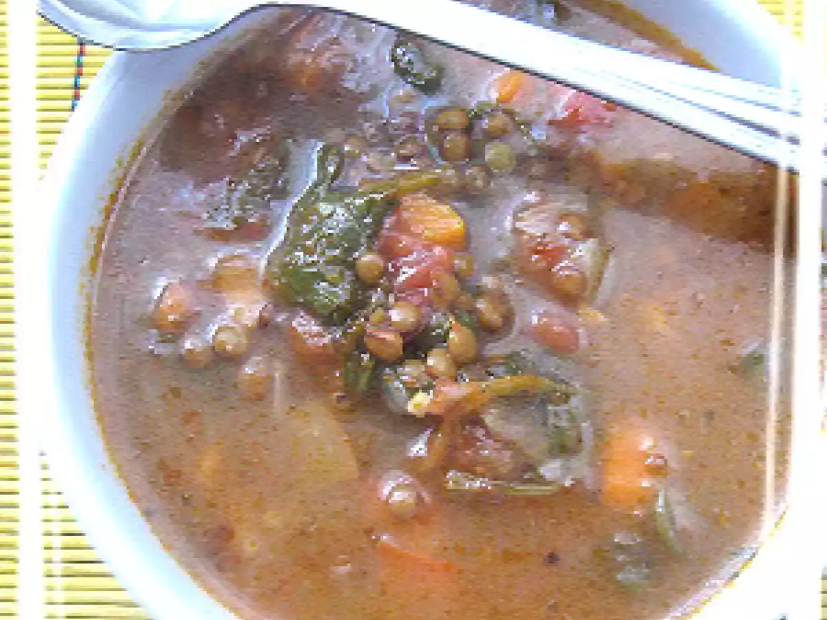 Soupe aux lentilles au pesto