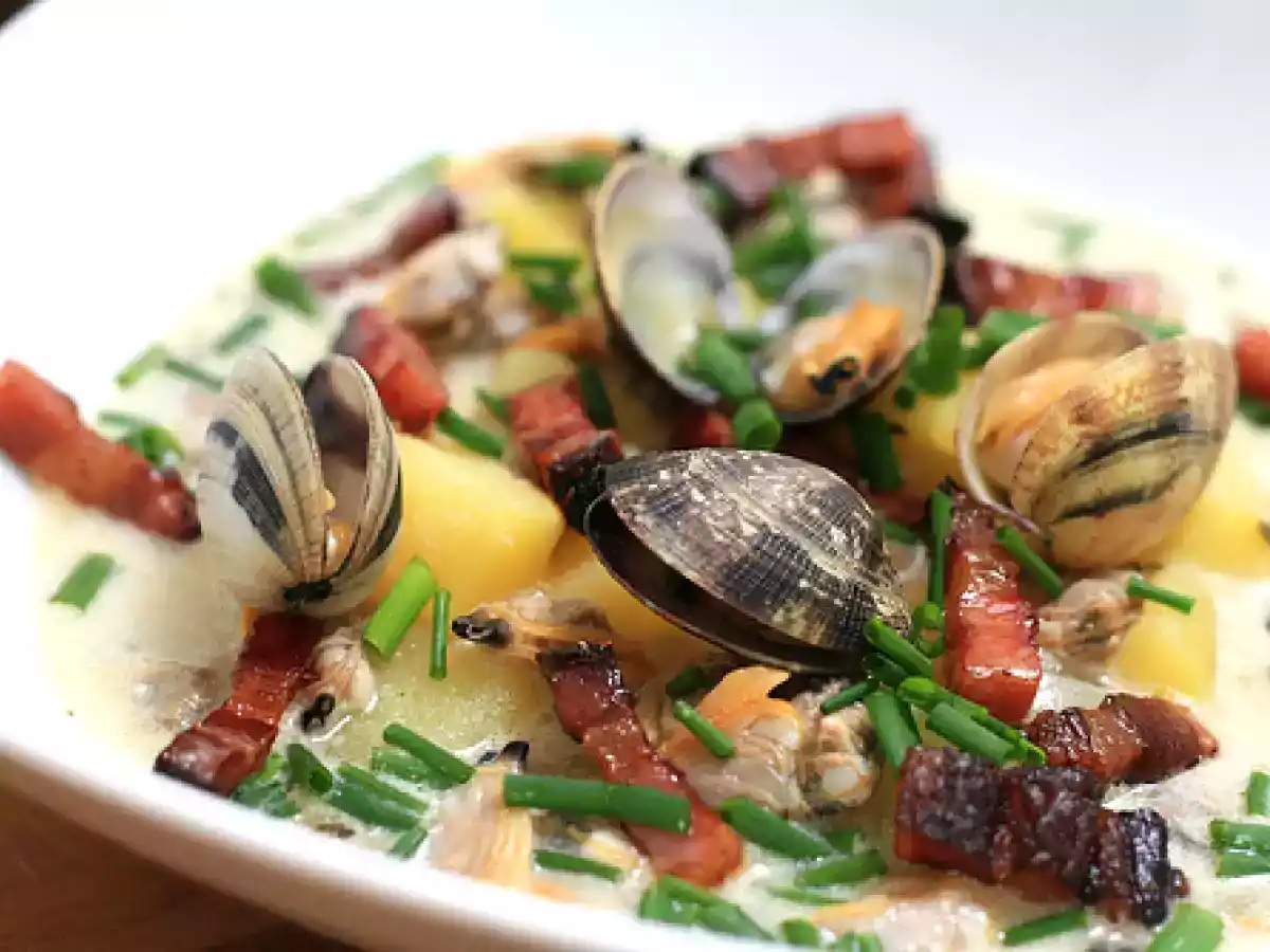 Soupe aux palourdes, patates & petits lardons - photo 2