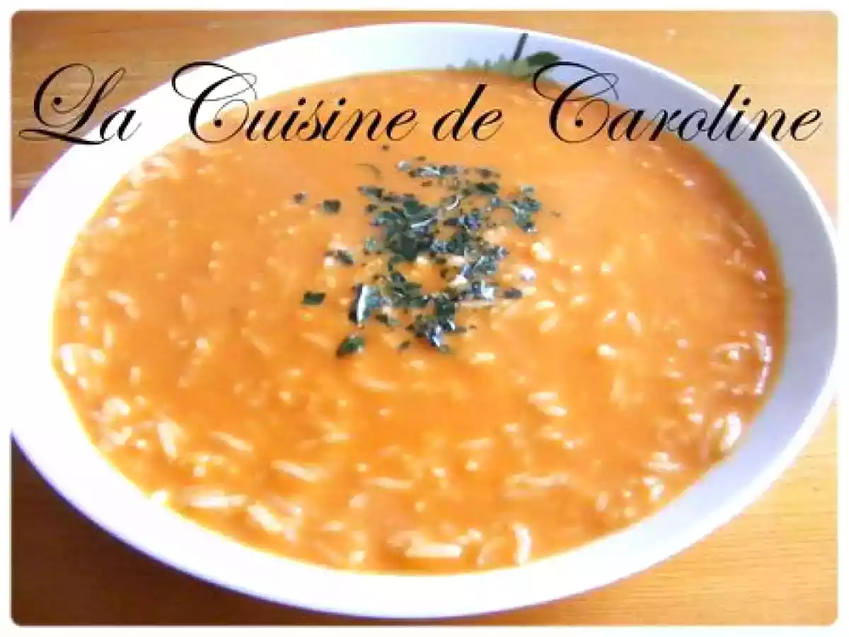 Soupe aux tomates et au riz