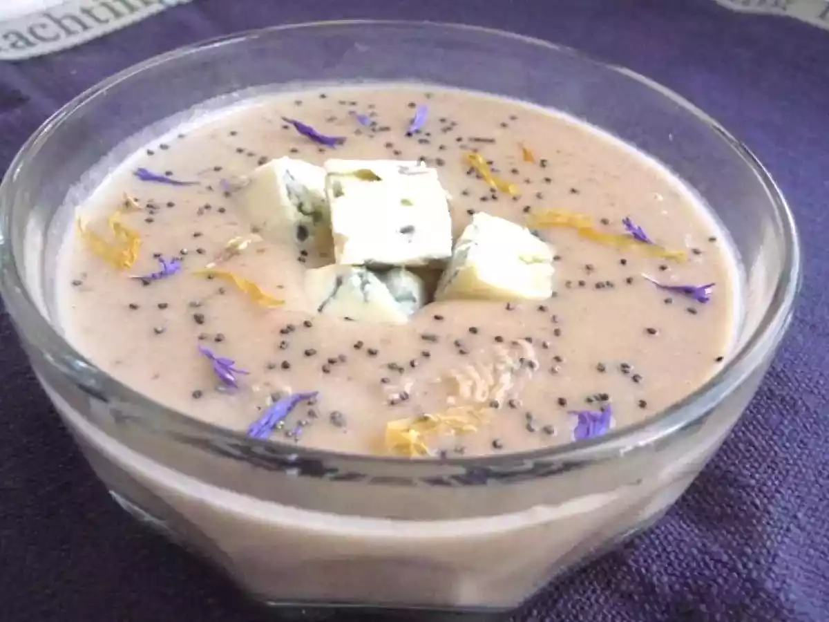 Soupe châtaignes poires