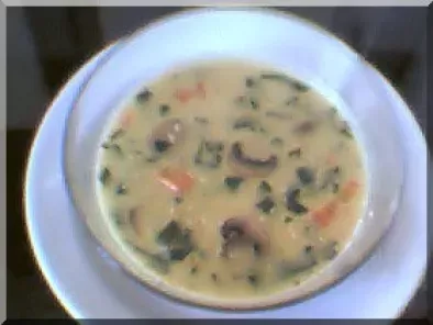Soupe crémeuse aux légumes et aux flocons d'avoine