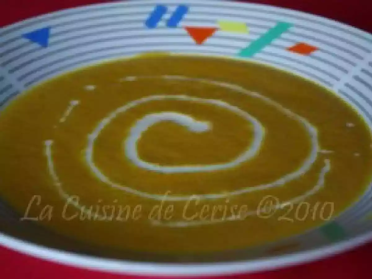 Soupe de carottes à l'orange au gingembre et cumin