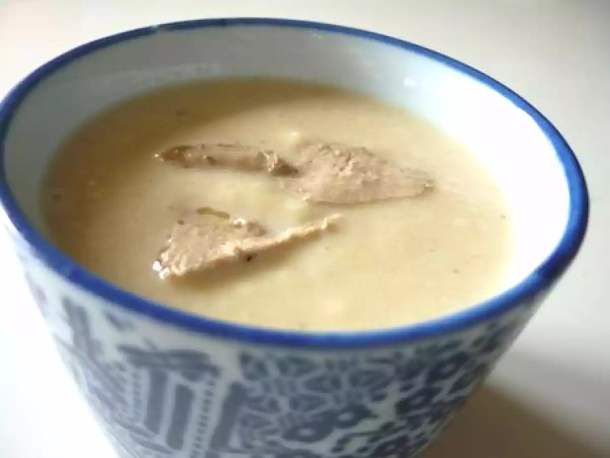 Soupe de céleri au foie gras