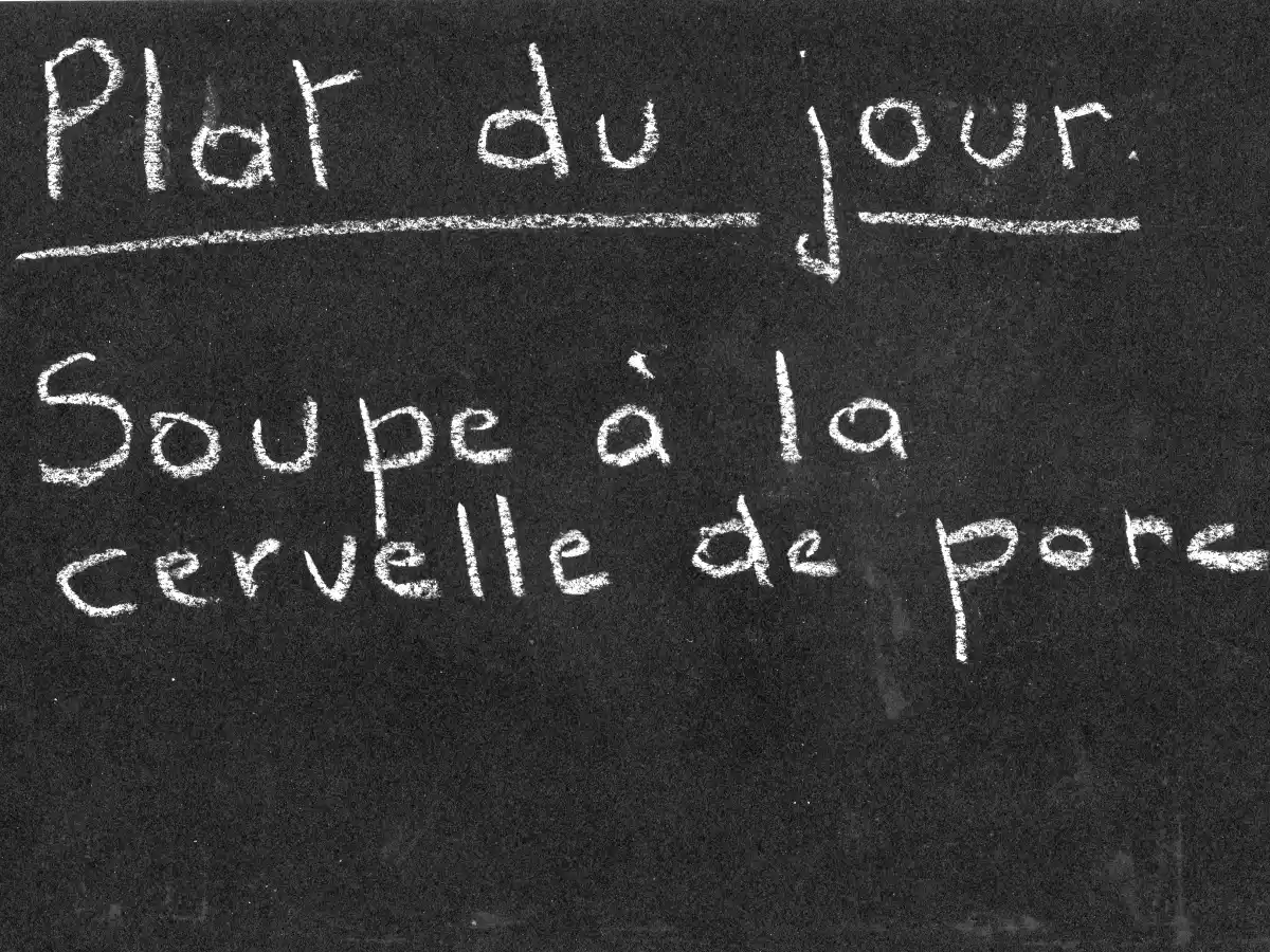 Soupe de cervelle de porc.