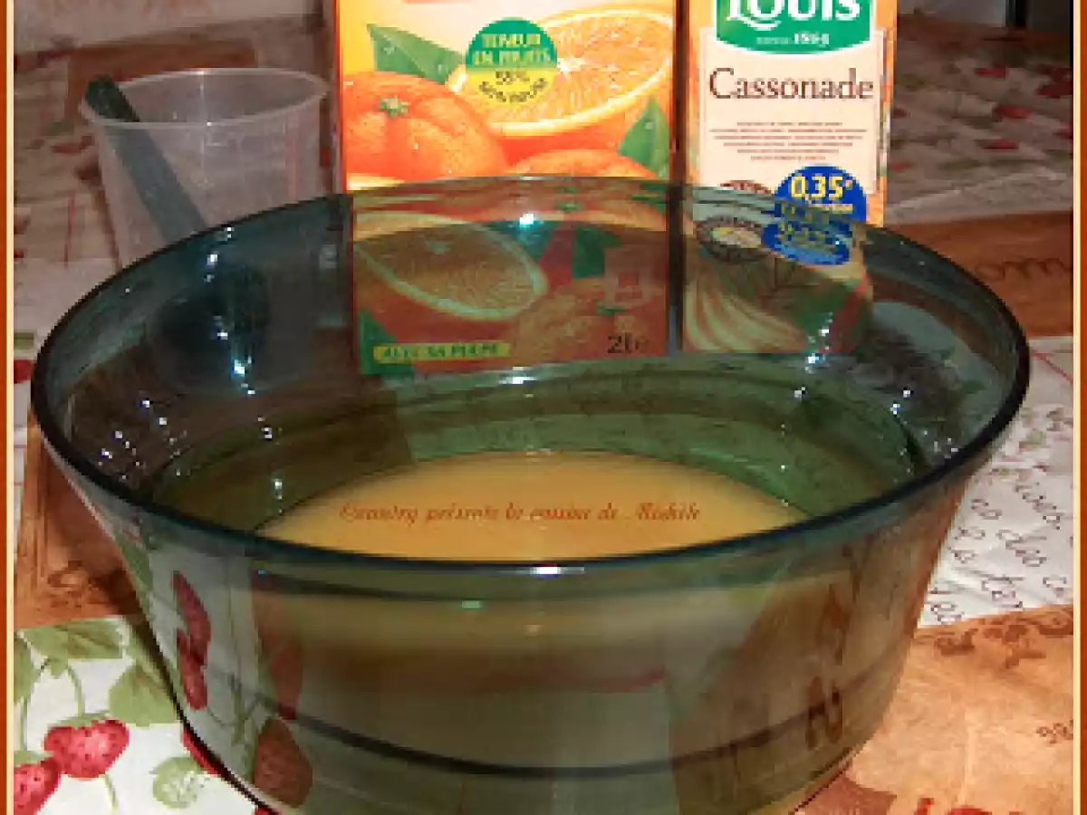 Soupe de cidre à l'orange et cognac
