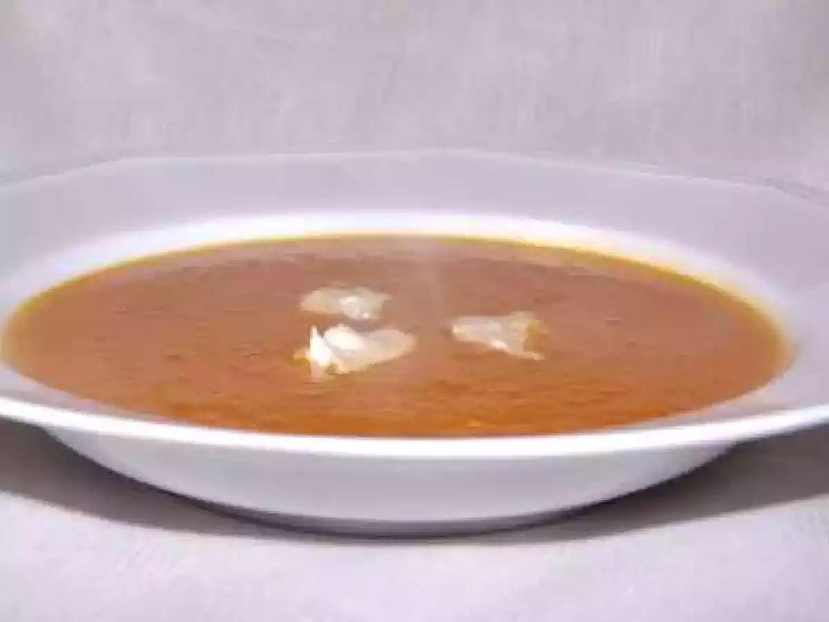 Soupe de courge et panais à la cardamome et bleu de bresse. - photo 2