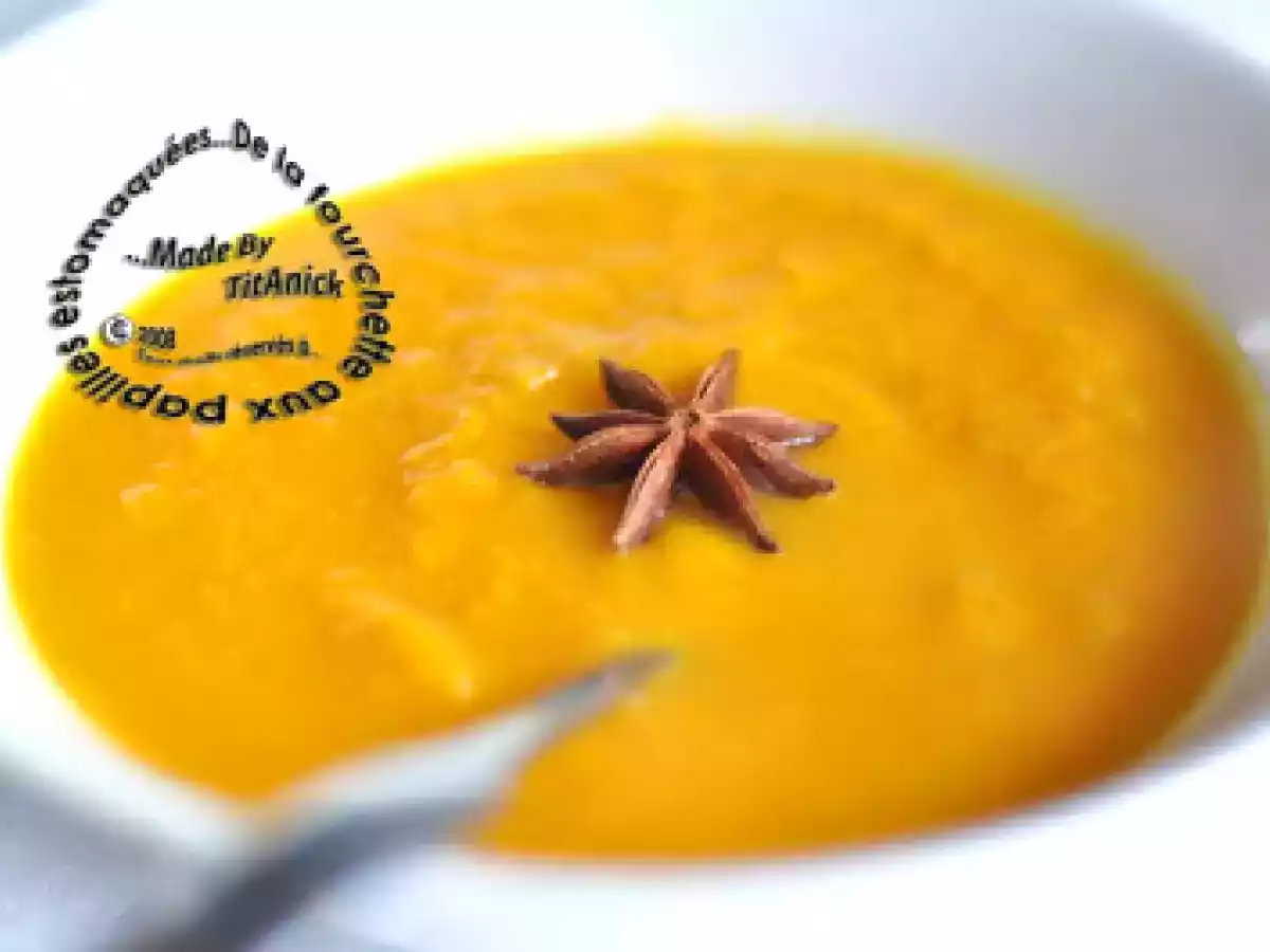 Soupe de courge muscade et anis étoilé