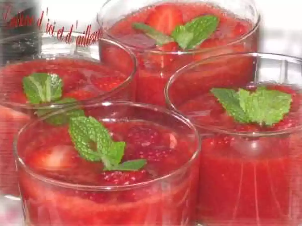 Soupe de fraises vanilée