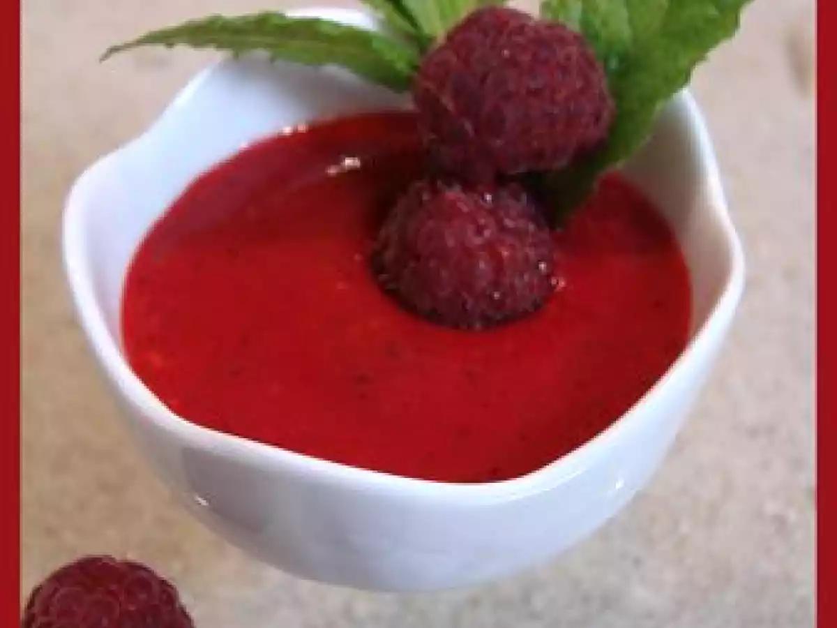 Soupe de framboises à la menthe .... colorée et épicée! - photo 2