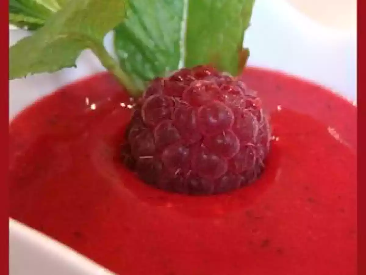 Soupe de framboises à la menthe .... colorée et épicée! - photo 3