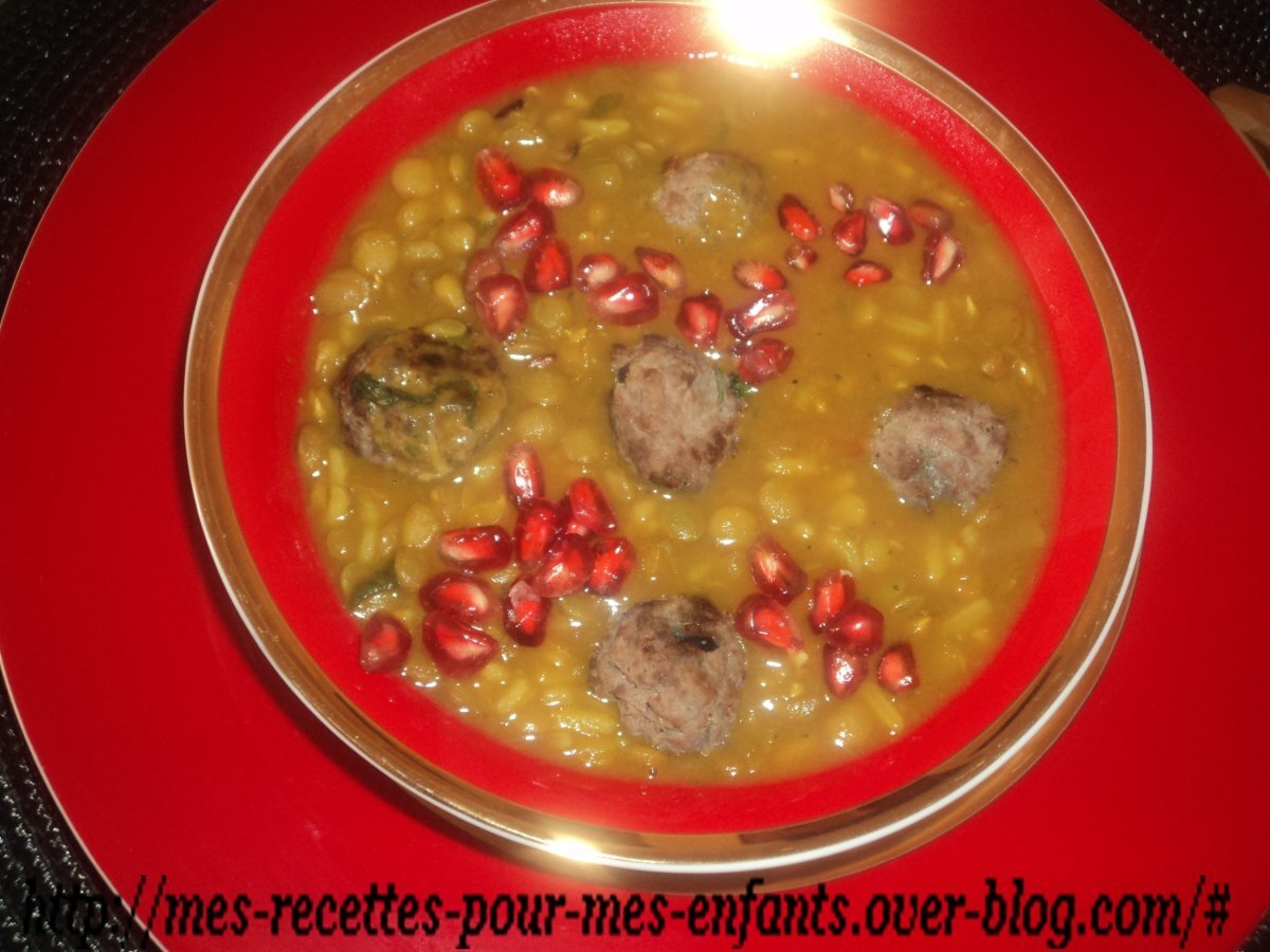 Recette de soupe de lentilles à la mélasse de grenade