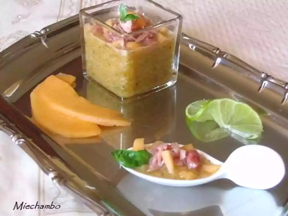 Soupe de melon au jambon de Parme et aux épices - photo 4