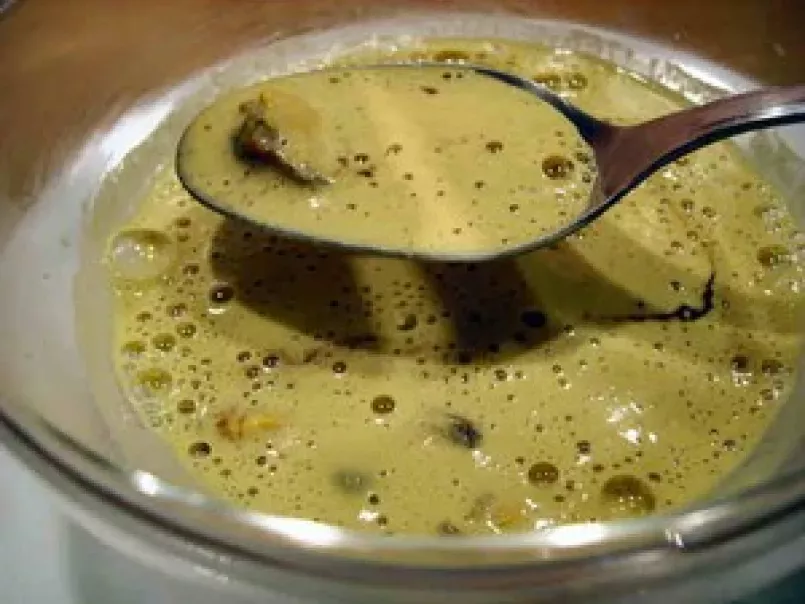 Soupe de moules en écume de safran