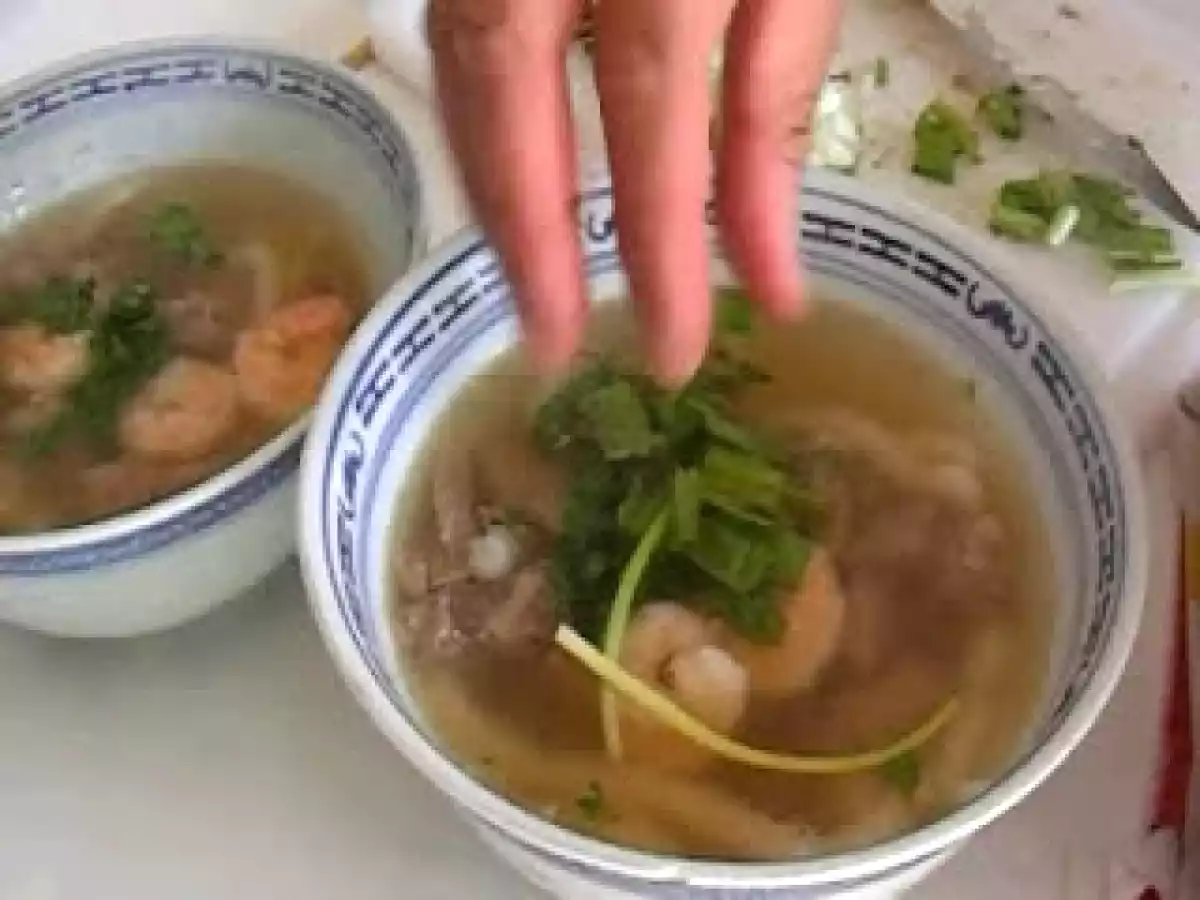 Soupe de nouilles fraiches.