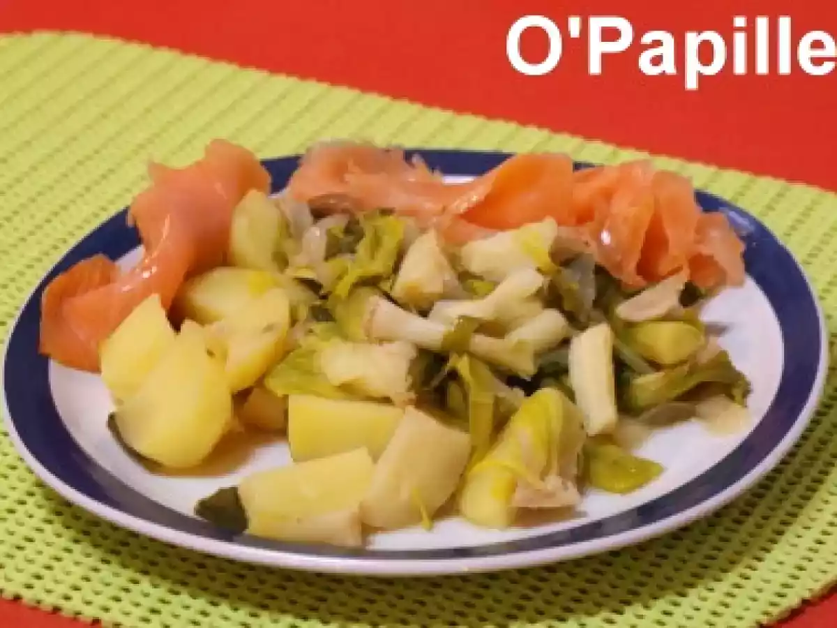 Soupe de panais, pommes de terre et poireaux