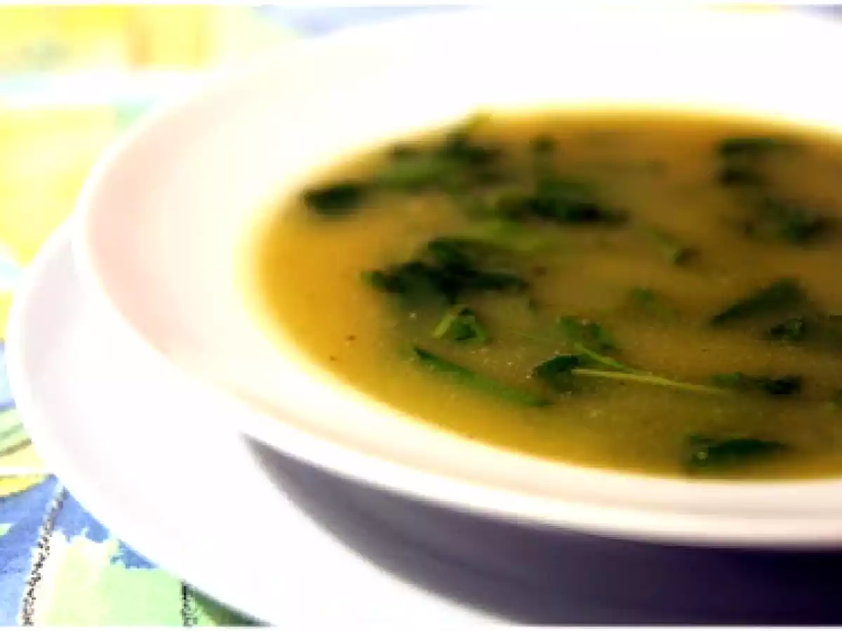 Soupe de patates douces au cresson