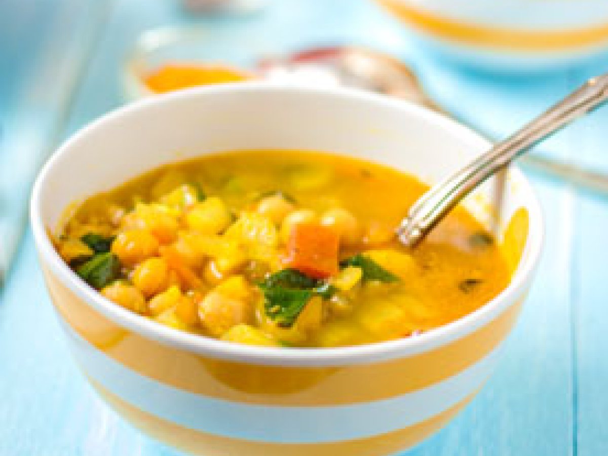 Recette de soupe de pois chiches à l'orientale