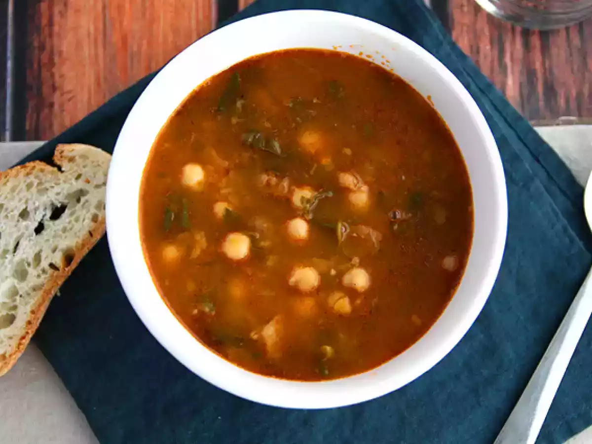 Soupe de pois chiches aux épinards - photo 2