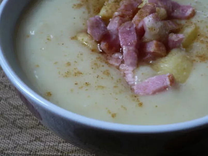 Soupe de pommes de terre aux lardons et cumin, photo 1