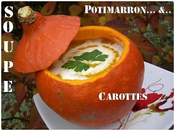 Recette de soupe de potimarron et carotte