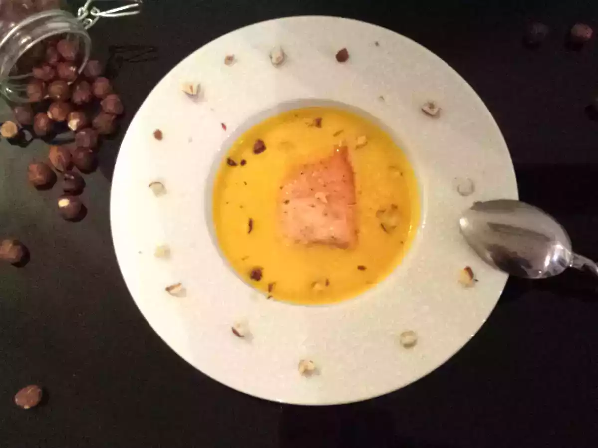 Soupe de potimarron et saumon - photo 2