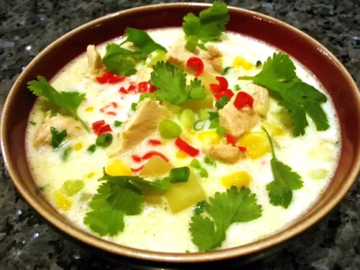 Soupe de poulet et maïs à la thaï - photo 2