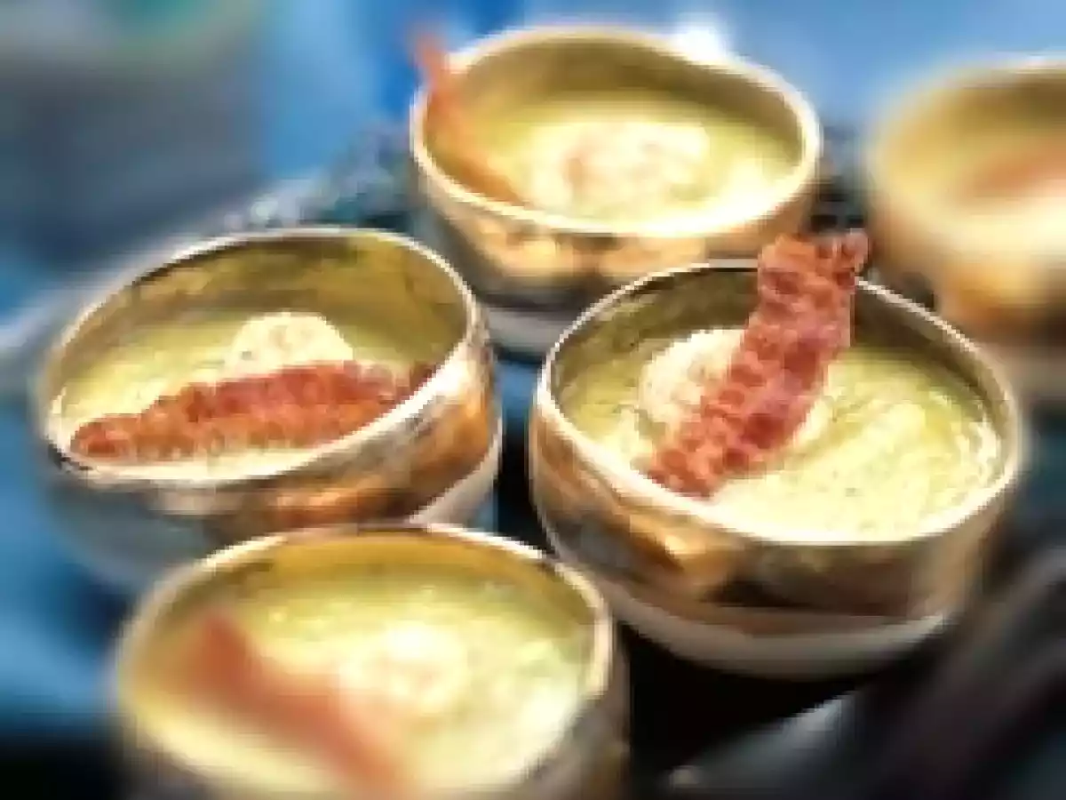 Soupe fine de légumes au lard et aux coquilles St Jacques