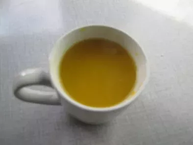 Soupe potiron- carottes-lait de coco- jus d'orange