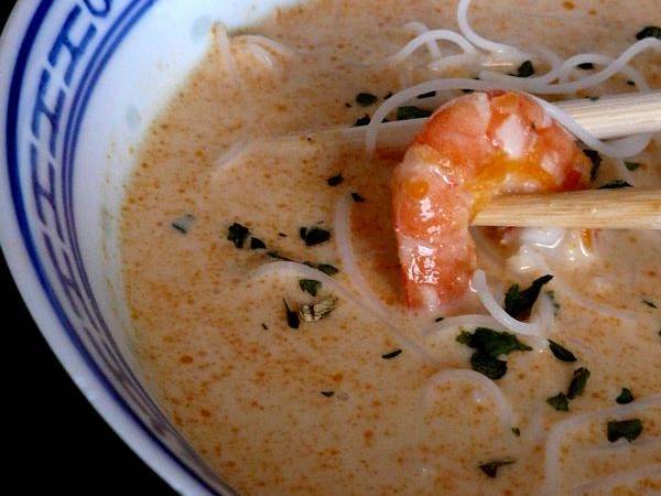 Soupe thaïe aux crevettes