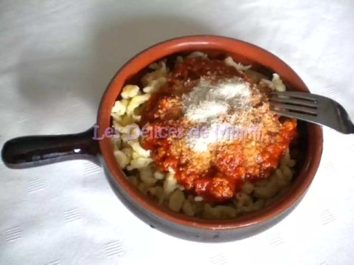Spaetzle à la bolognaise