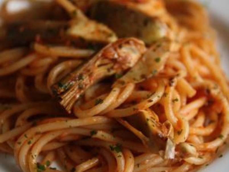 Spaghetti aux artichauts