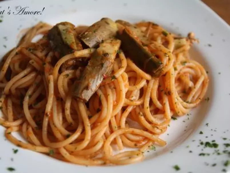 Spaghetti aux artichauts - photo 2