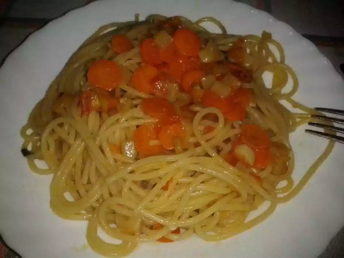 Spaghetti aux carottes, recettes de Enzo