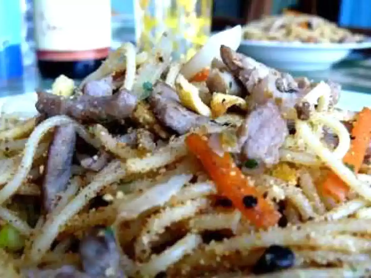 Spaghetti aux saveurs asiatiques