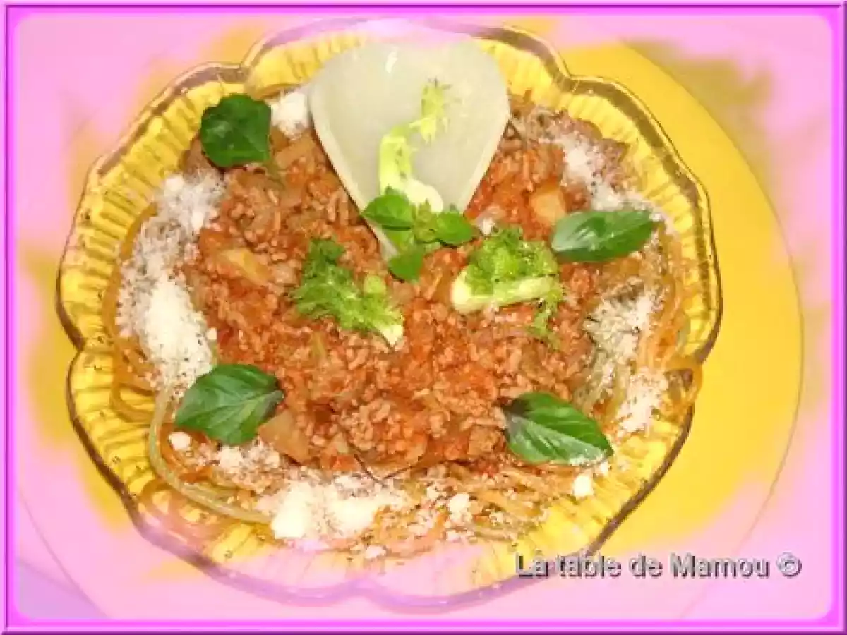 Spaghetti sauce bolognaise au fenouil