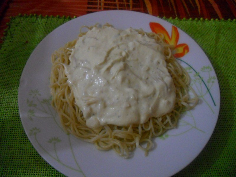 Spaghetti sauce quatre fromages, Recette Ptitchef