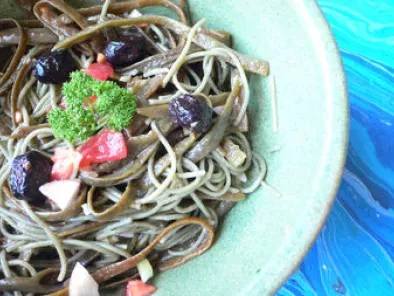 Spaghetti verts aux haricots de mer