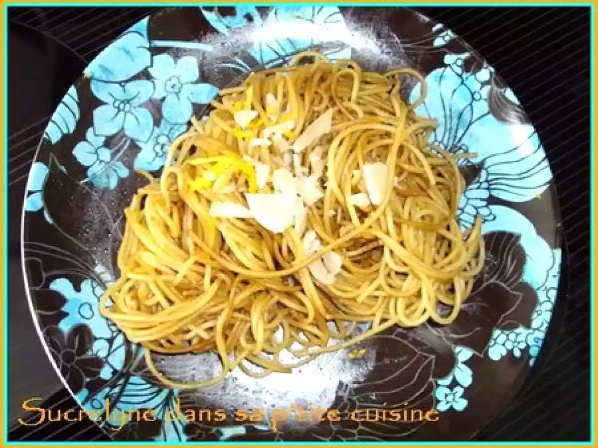 Spaghettis à l'ail et au citron