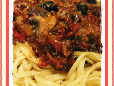 Spaghettis lardons, champignons et toamtes - photo 2