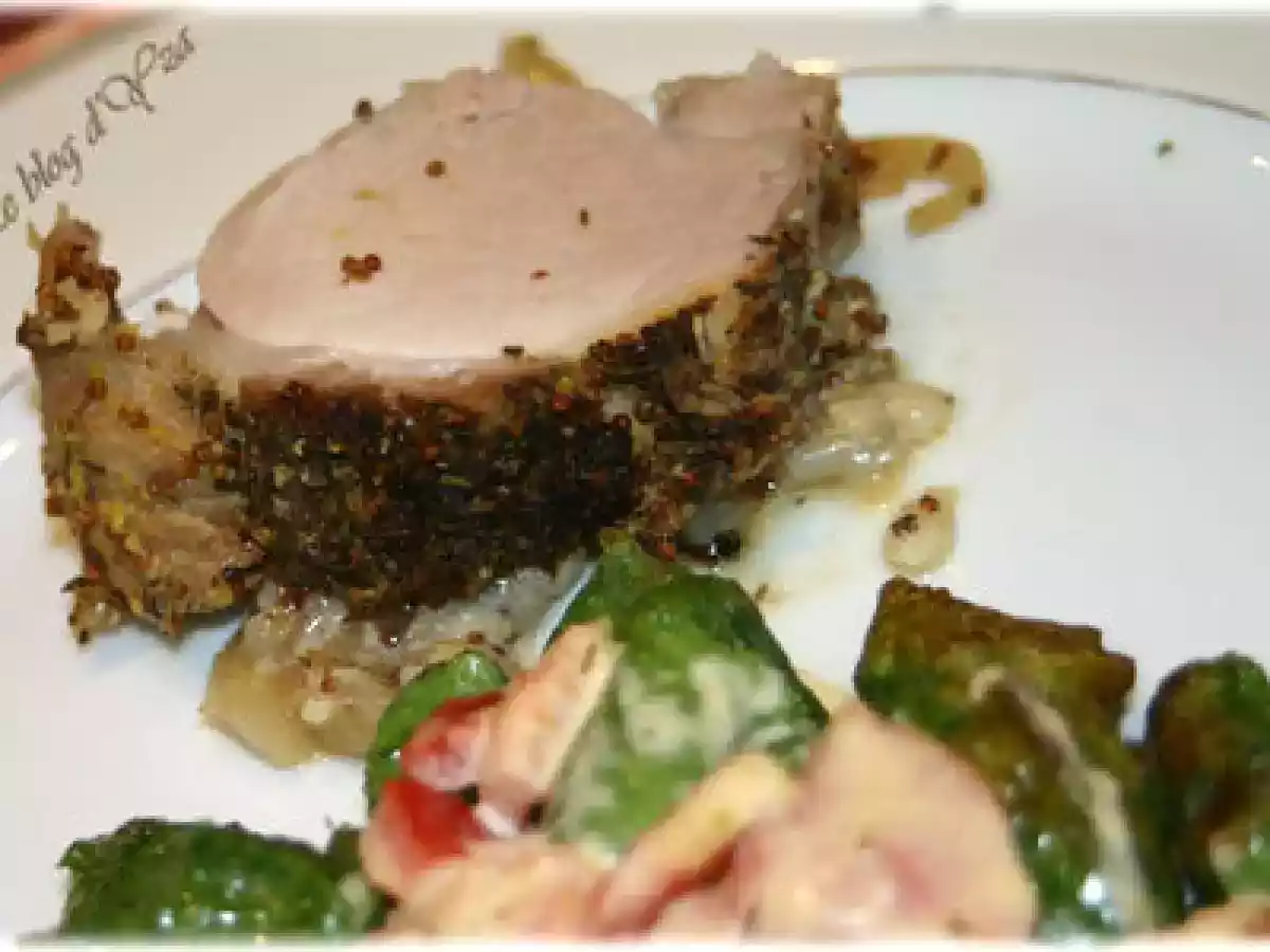 Spätzles vertes et filet mignon à la moutarde et aux herbes - photo 2