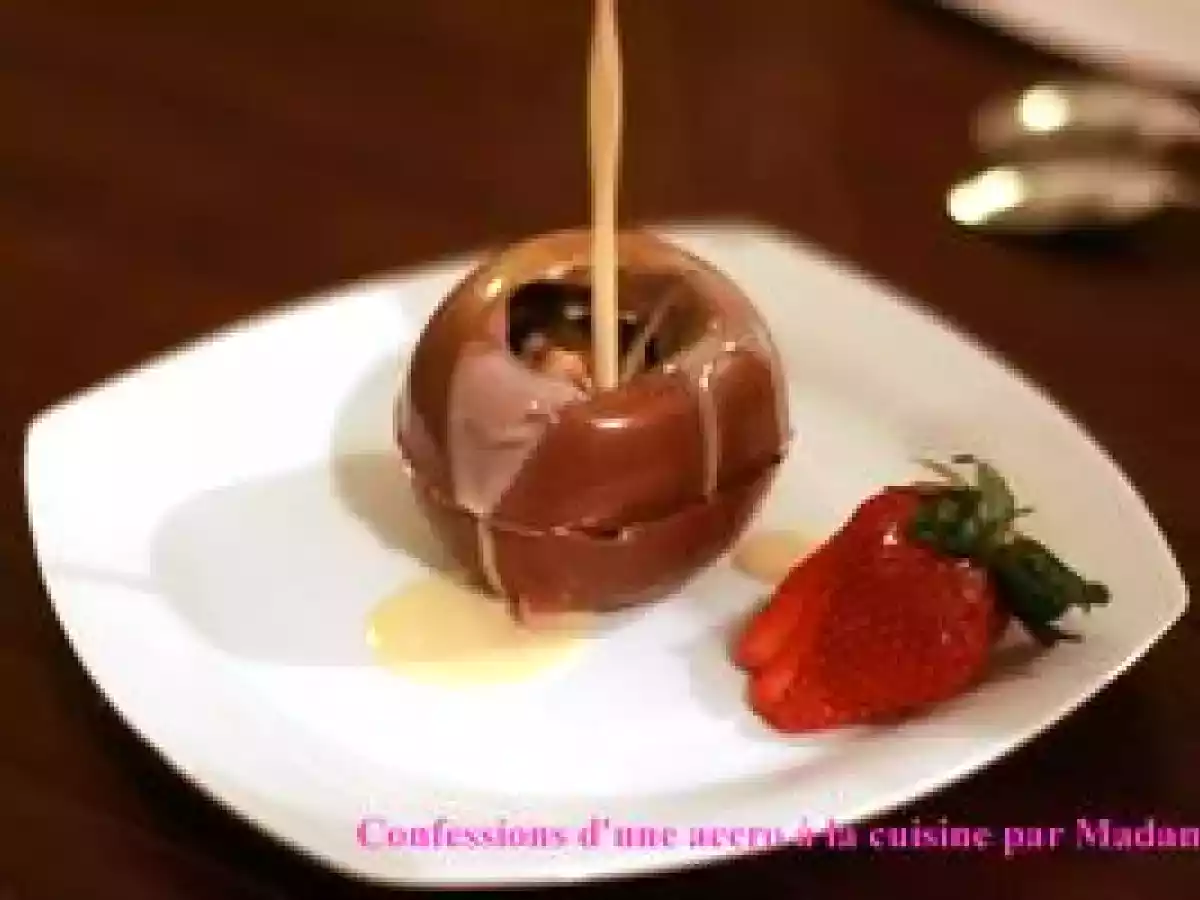 Sphère chocolat-caramel, ou le dessert surprise! - photo 4