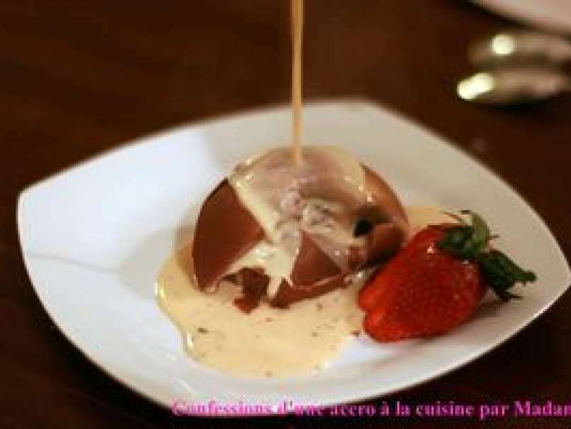 Sphère chocolat-caramel, ou le dessert surprise!, photo 5
