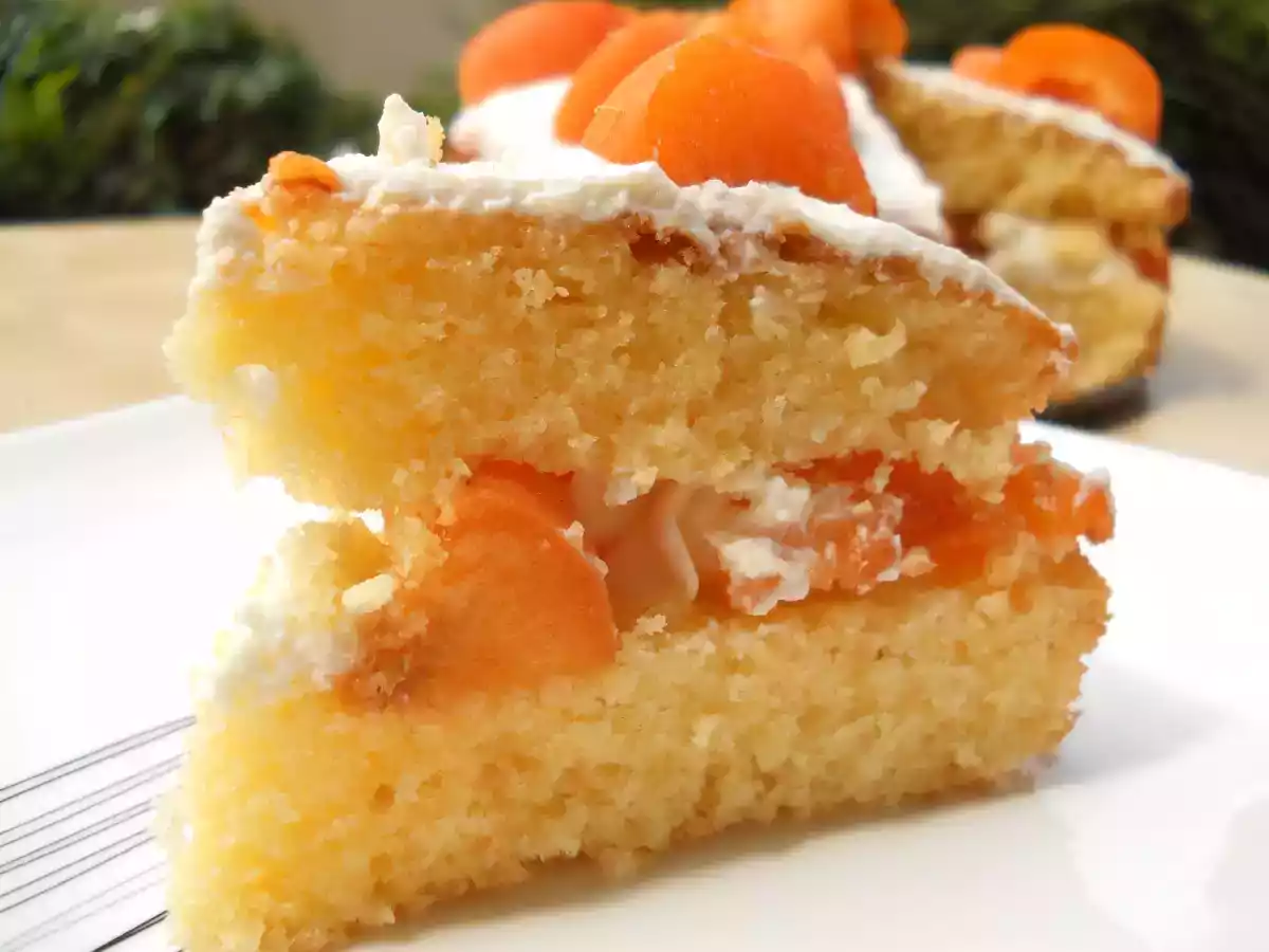 Sponge cake citron vert/ricotta/abricot - photo 2