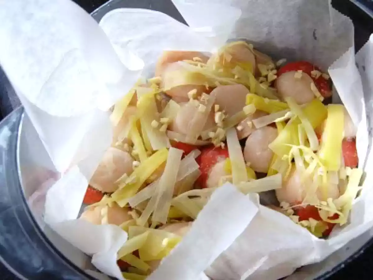 St Jacques à la vapeur parfumées au gingembre et à la citronnelle - photo 5