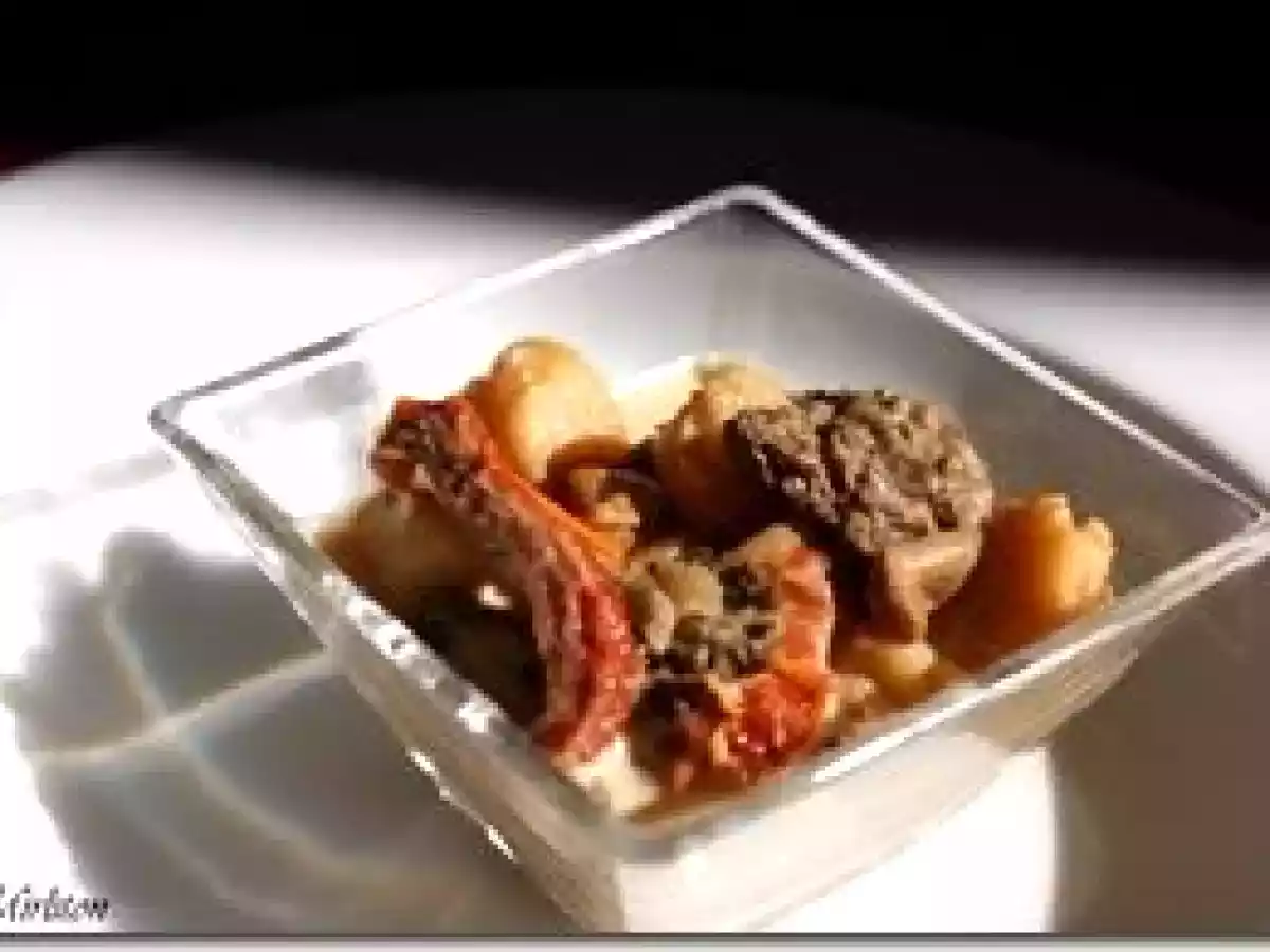 St-Jacques aux morilles et tomates s ch es sauce au cidre