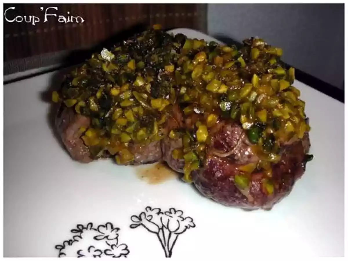 Steak à la pistache, cuisson basse température...