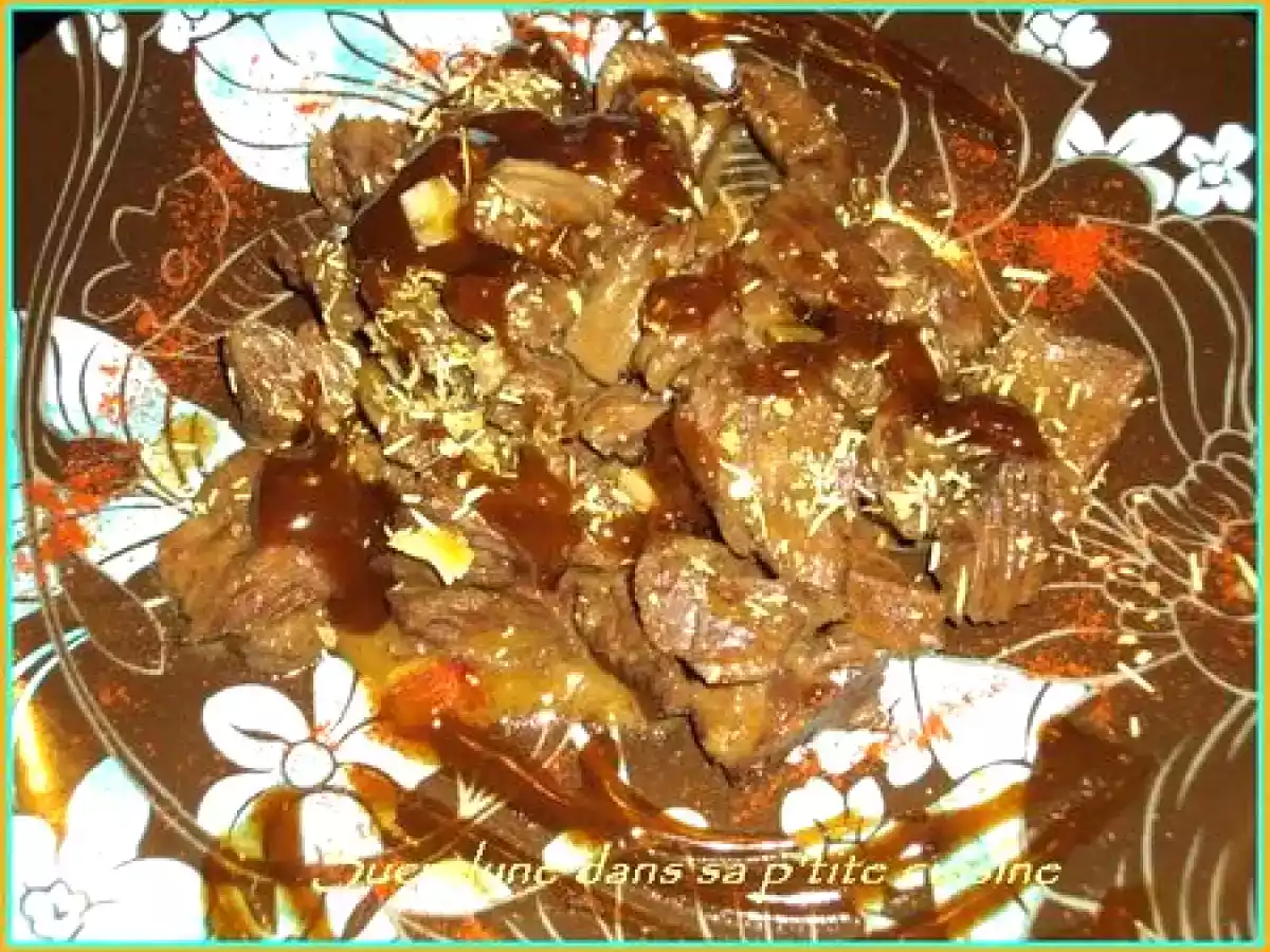 Steak de boeuf mariné au miel