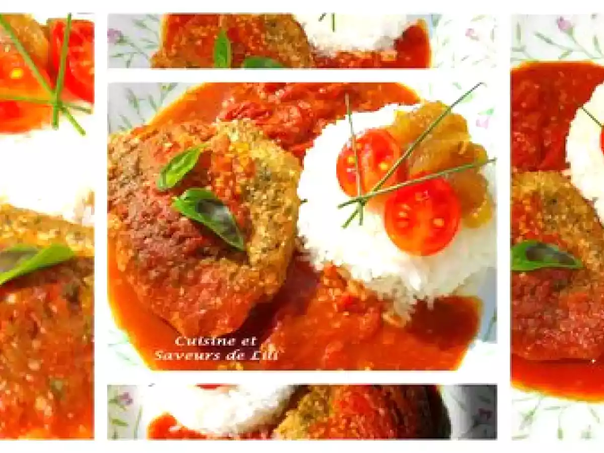 Steak de thon rouge au coulis de tomate et chutney aux pommes